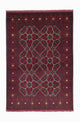 Afghansk matta - Kunduz - 121 x 82 cm - mörkröd
