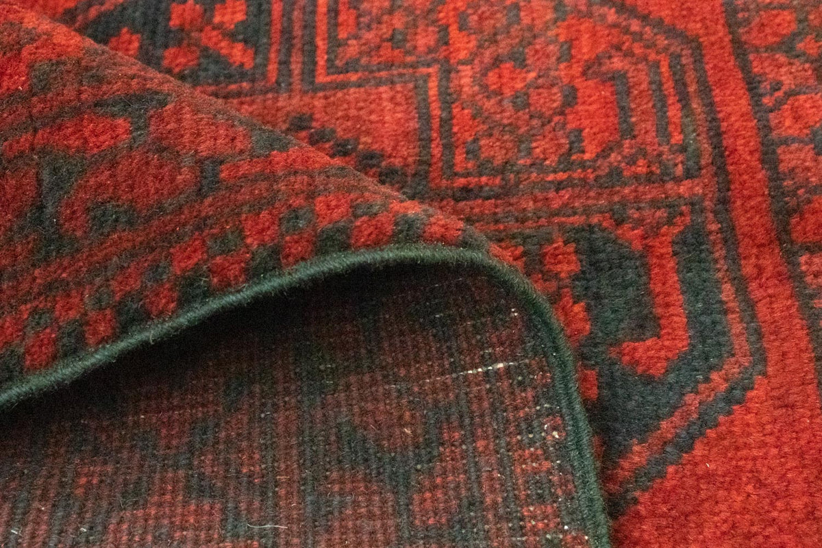 Afghansk matta - Filpa - 145 x 96 cm - röd