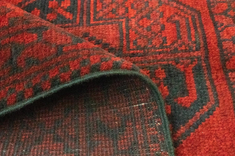 Afghansk matta - Filpa - 145 x 96 cm - röd