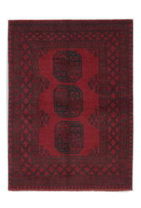 Afghansk matta - Filpa - 139 x 102 cm - röd