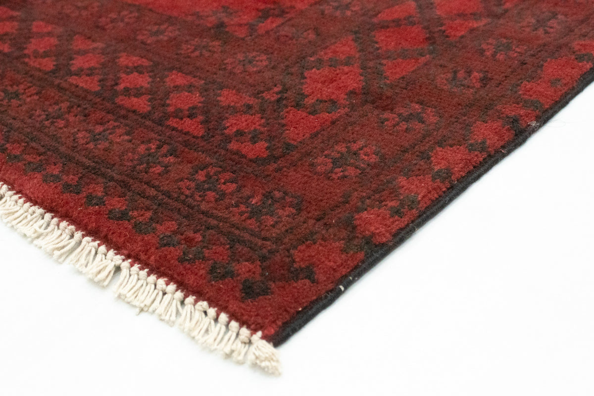 Afghansk matta - Filpa - 139 x 102 cm - röd