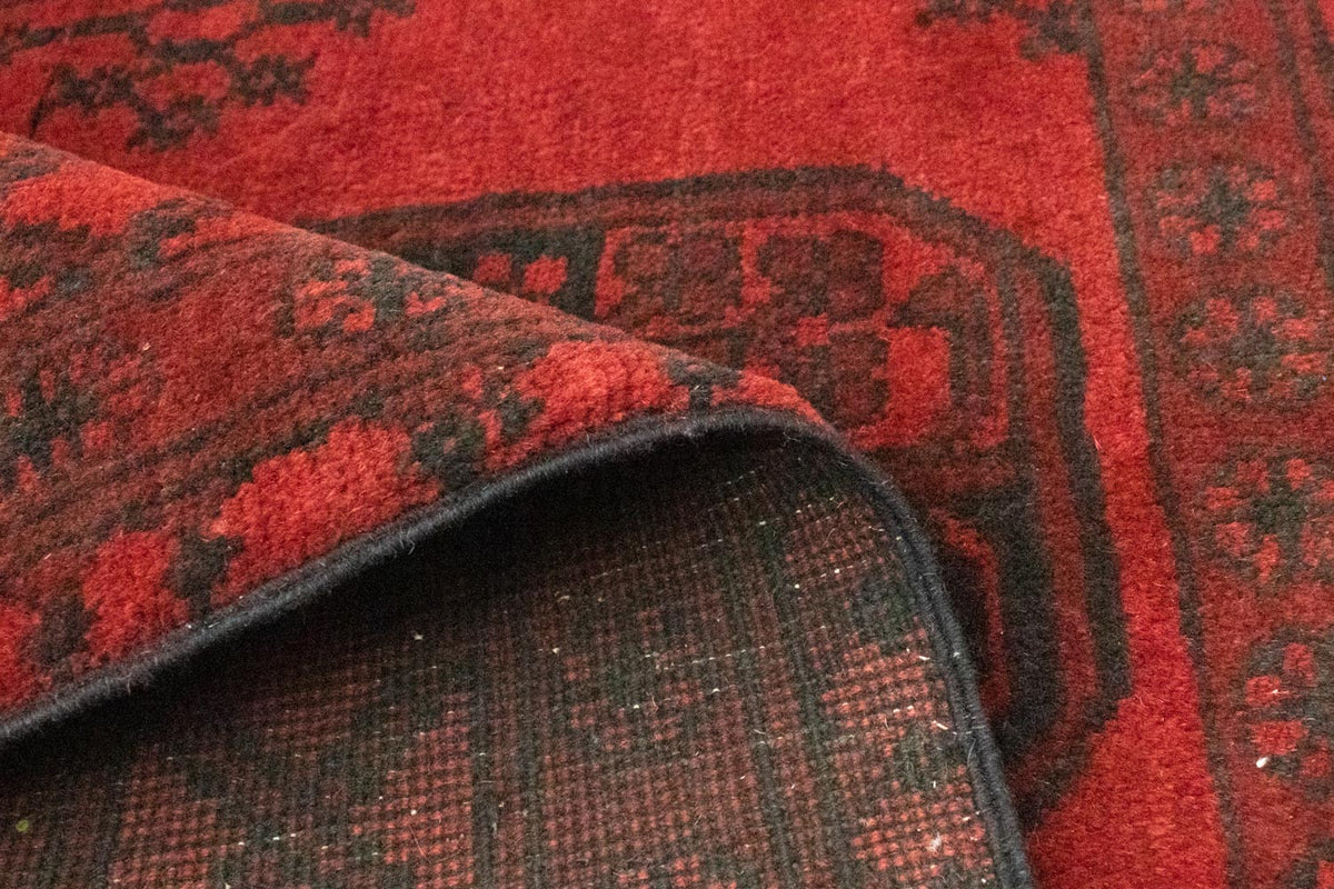 Afghansk matta - Filpa - 139 x 102 cm - röd