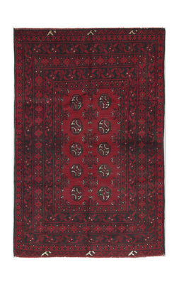 Afghansk matta - Filpa - 145 x 93 cm - röd