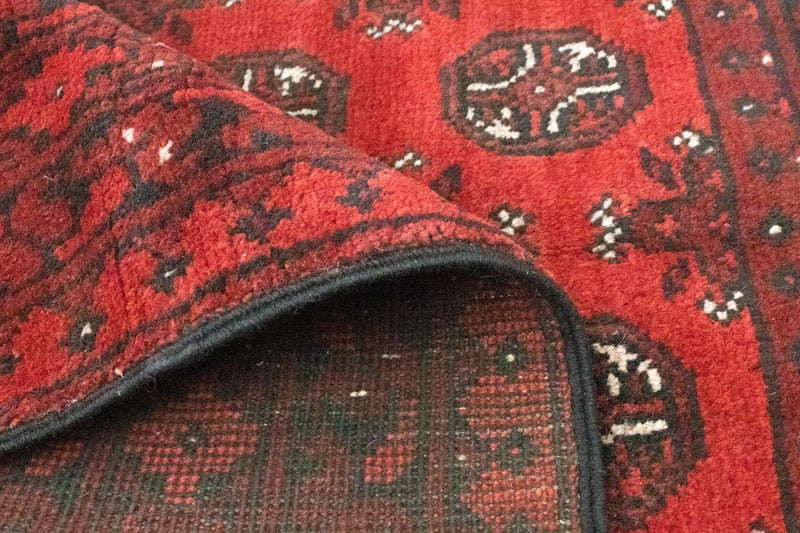 Afghansk matta - Filpa - 145 x 93 cm - röd