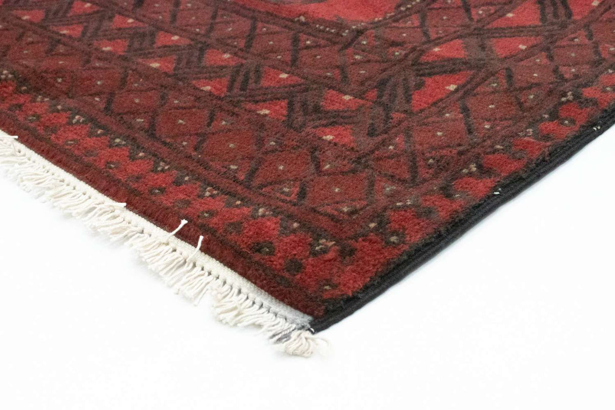 Afghansk matta - Filpa - 148 x 103 cm - röd