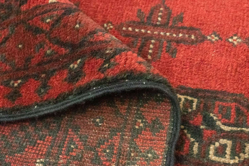 Afghansk matta - Filpa - 148 x 103 cm - röd