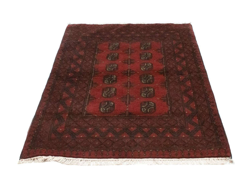 Afghansk matta - Filpa - 148 x 103 cm - röd