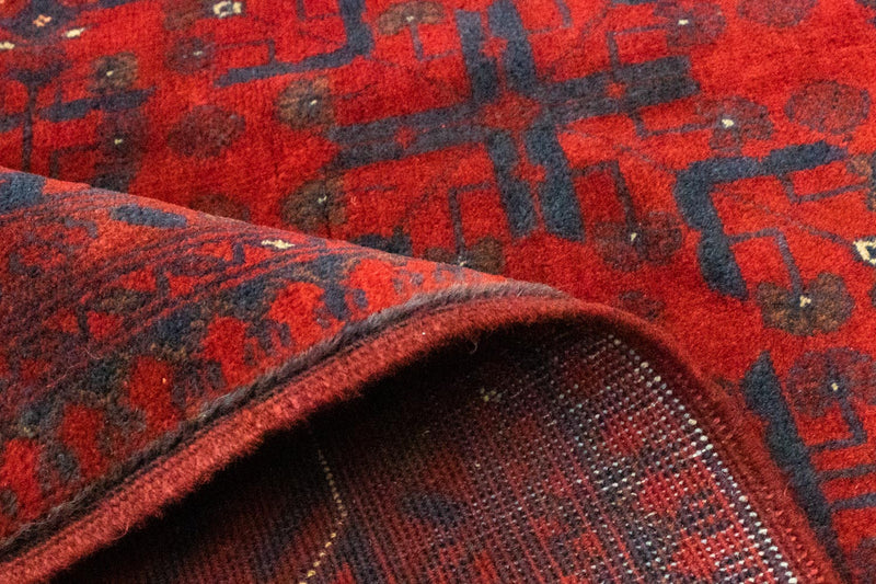 Afghansk matta - Kunduz - 199 x 150 cm - röd