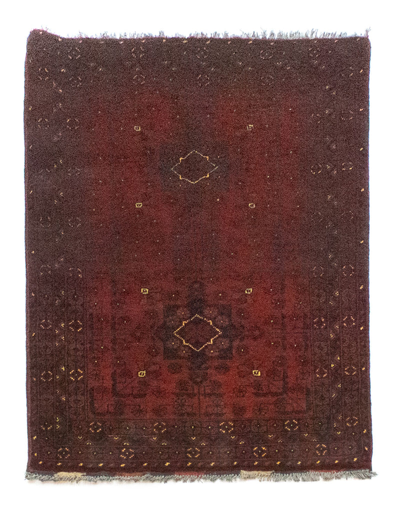 Afghansk matta - Kunduz - 125 x 78 cm - röd