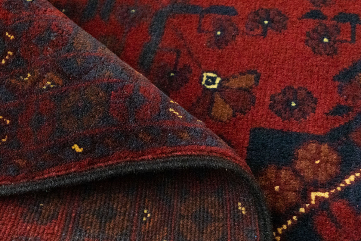 Afghansk matta - Kunduz - 125 x 78 cm - röd