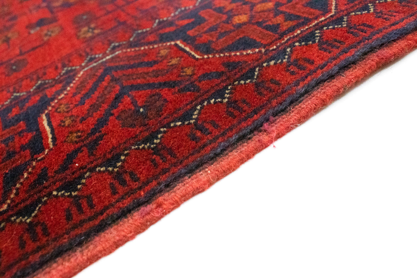 Afghansk matta - Kunduz - 195 x 154 cm - röd