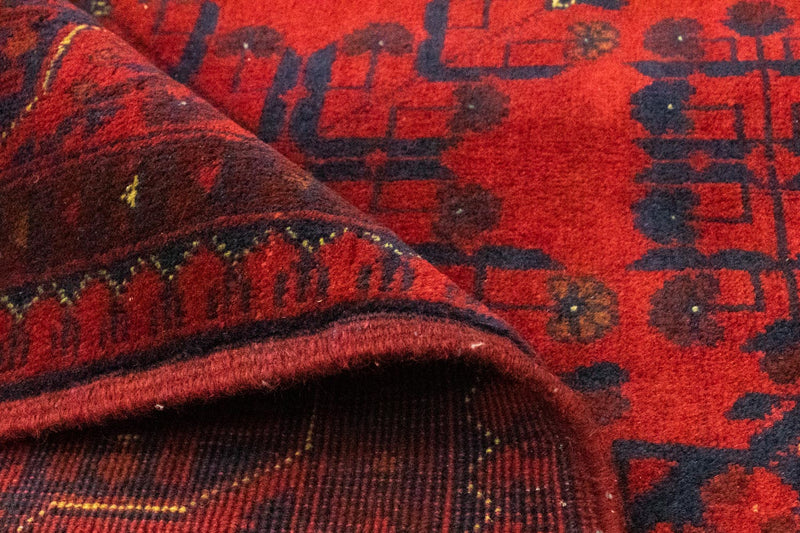 Afghansk matta - Kunduz - 197 x 151 cm - röd