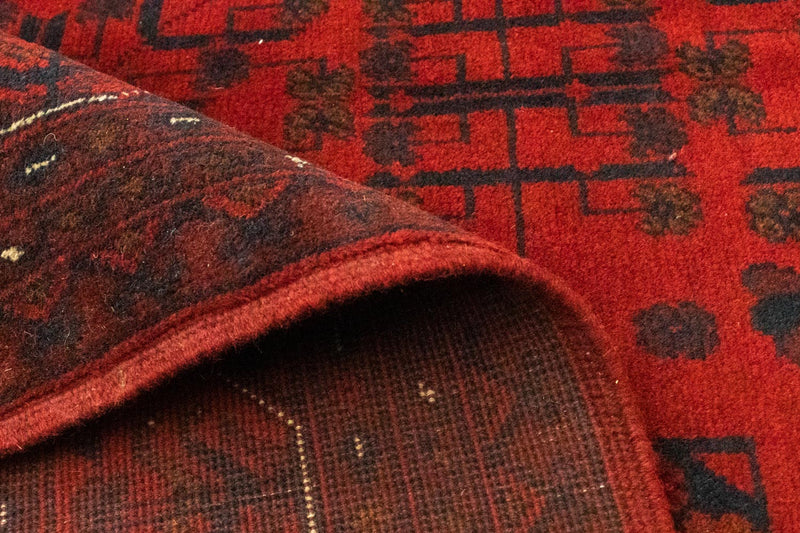 Afghansk matta - Kunduz - 199 x 152 cm - röd