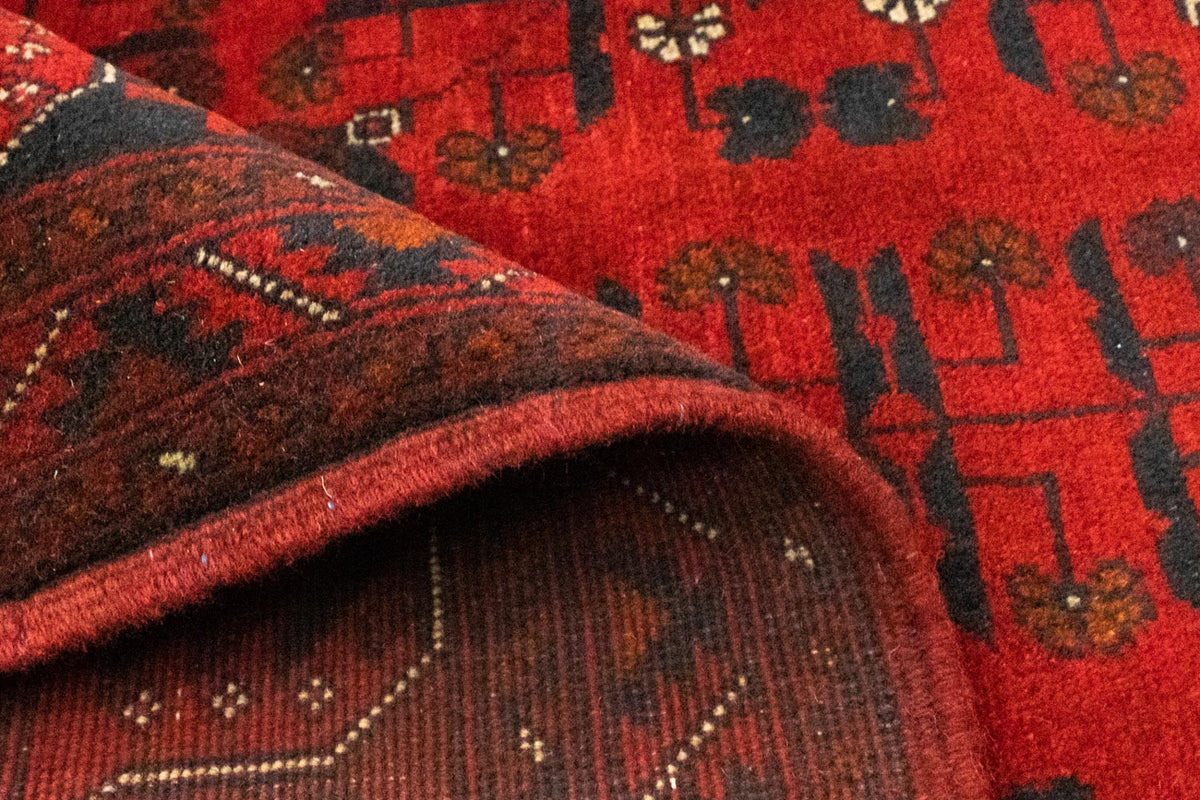 Afghansk matta - Kunduz - 197 x 149 cm - röd