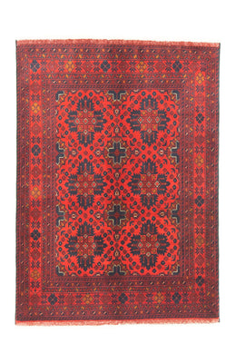 Afghansk matta - Kunduz - 142 x 103 cm - röd