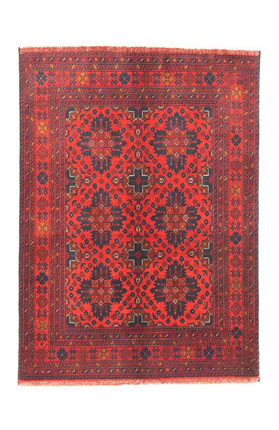 Afghansk matta - Kunduz - 142 x 103 cm - röd