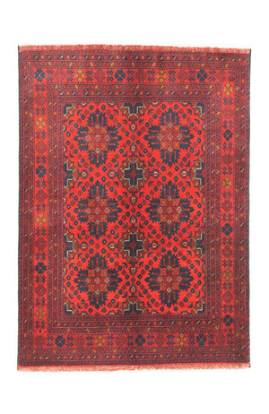 Afghansk matta - Kunduz - 142 x 103 cm - röd