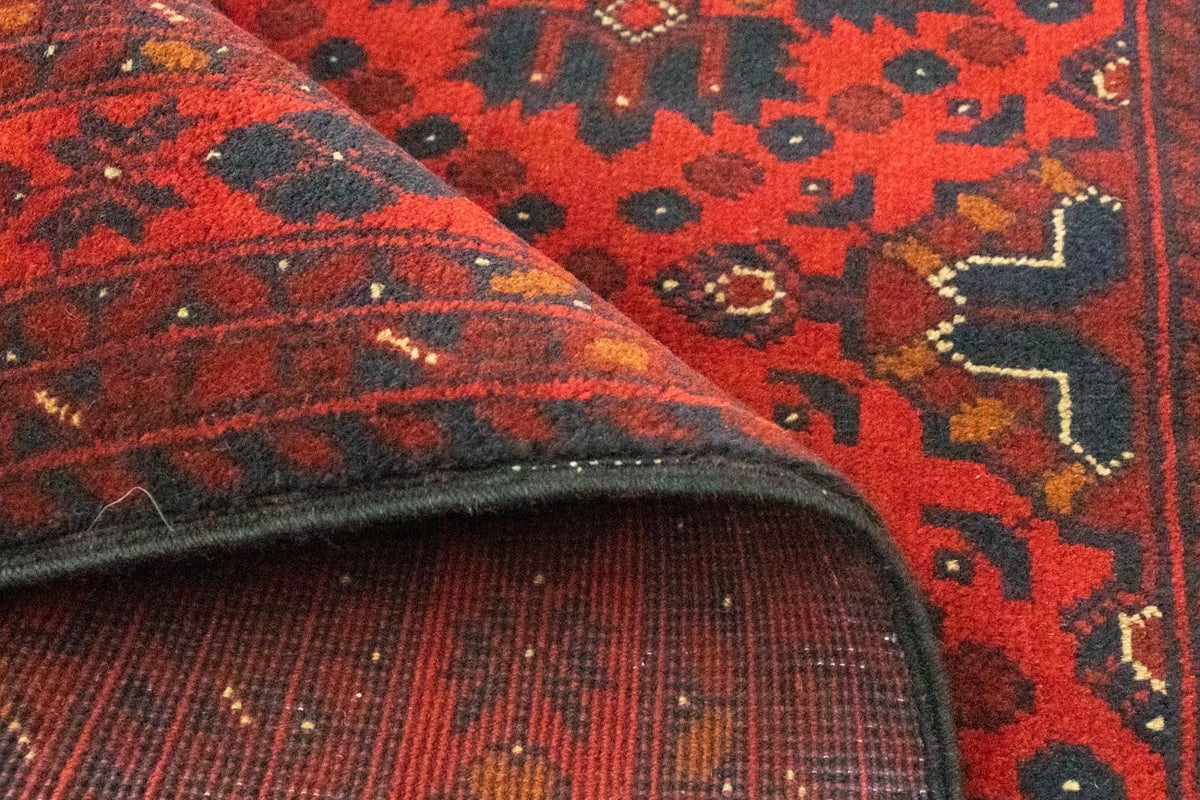 Afghansk matta - Kunduz - 142 x 103 cm - röd