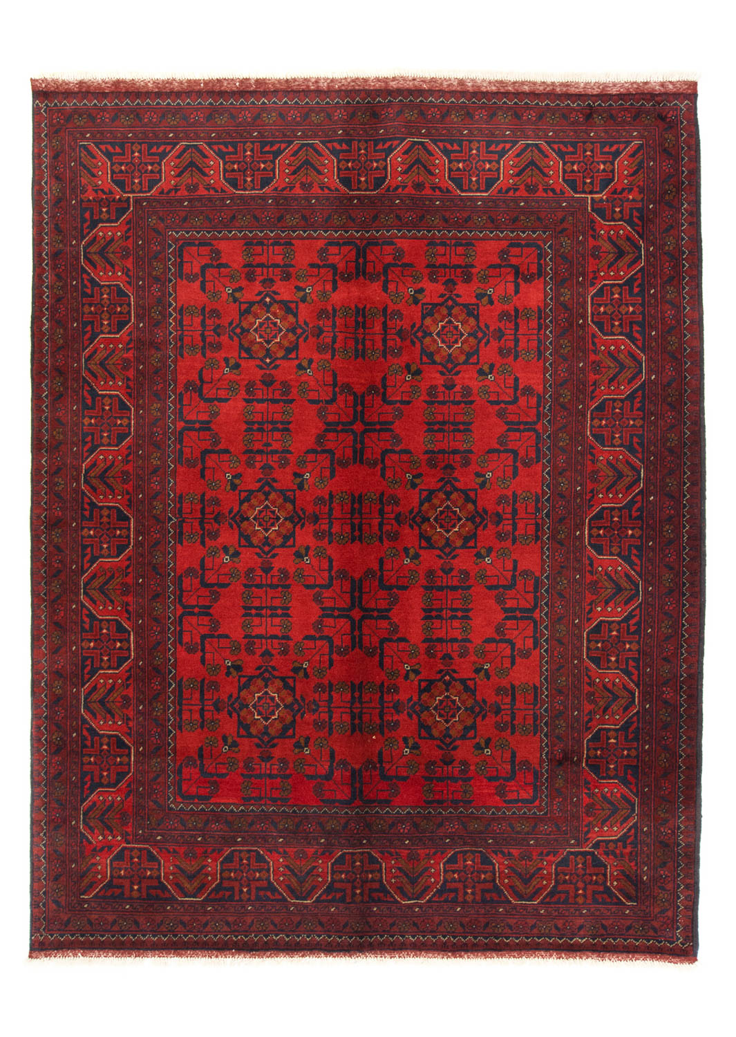 Afghansk matta - Kunduz - 206 x 149 cm - röd