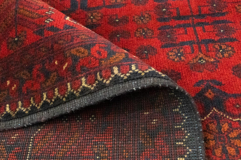 Afghansk matta - Kunduz - 206 x 149 cm - röd