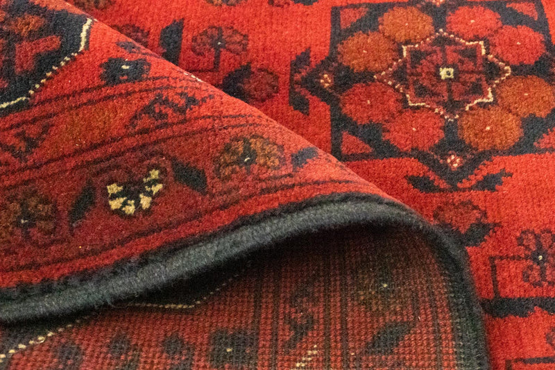 Afghansk matta - Kunduz - 156 x 105 cm - röd