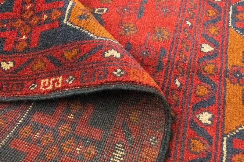 Afghansk matta - Kunduz - 154 x 100 cm - röd