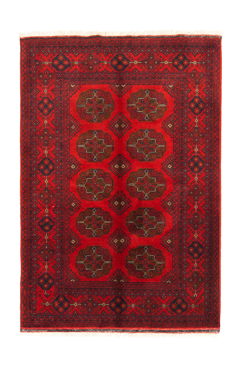 Afghansk matta - Kunduz - 151 x 102 cm - röd