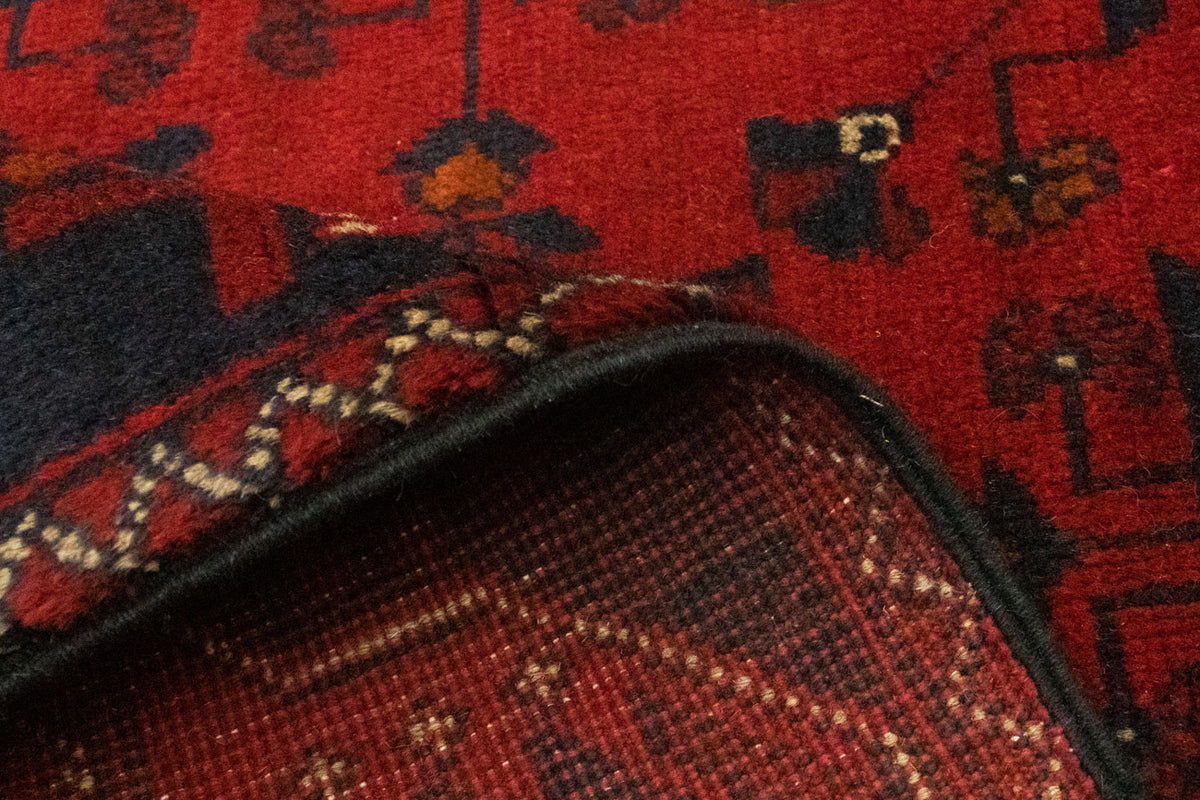 Afghansk matta - Kunduz - 125 x 83 cm - röd