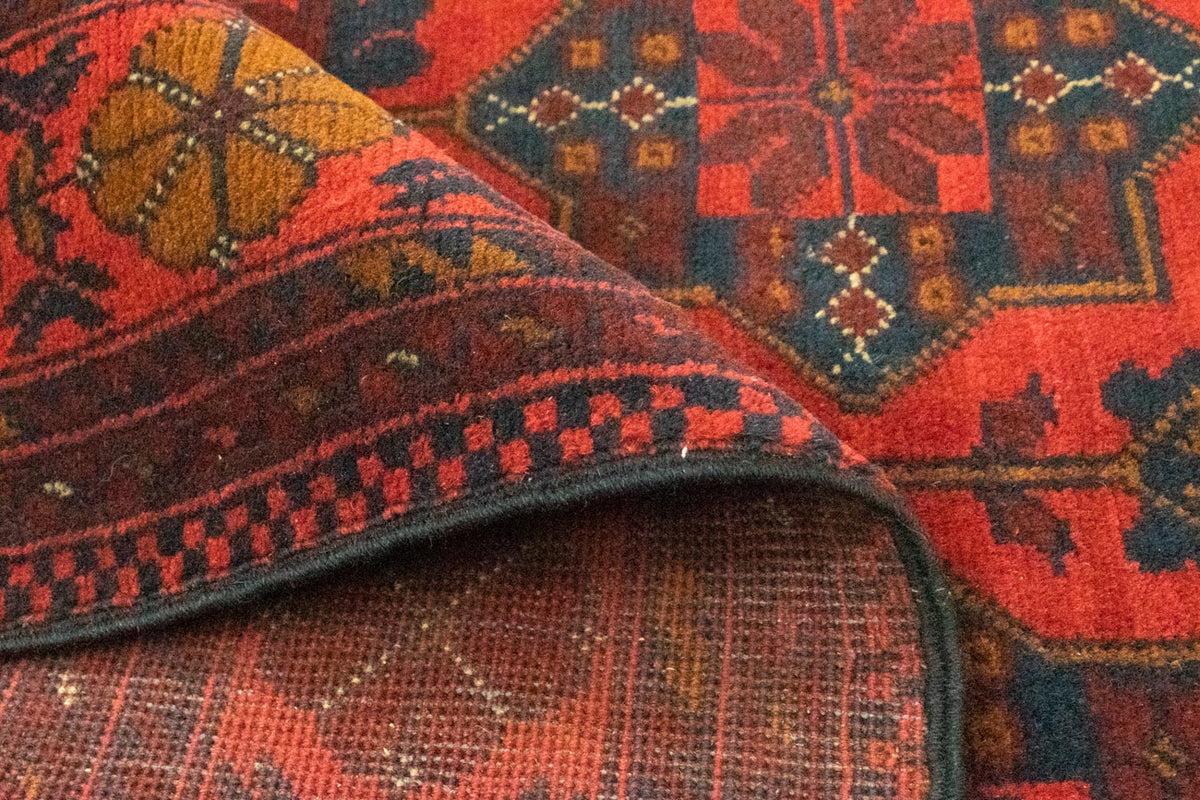 Afghansk matta - Kunduz - 145 x 98 cm - röd