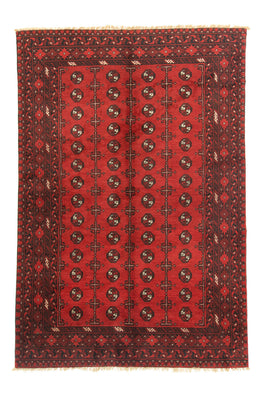 Afghansk matta - Filpa - 242 x 163 cm - röd