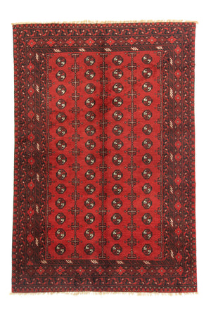 Afghansk matta - Filpa - 242 x 163 cm - röd