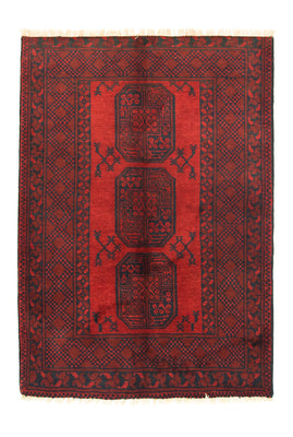 Afghansk matta - Filpa - 148 x 106 cm - röd