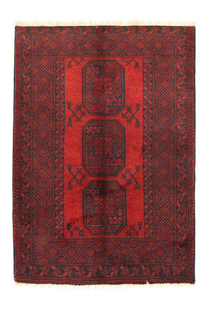 Afghansk matta - Filpa - 148 x 106 cm - röd