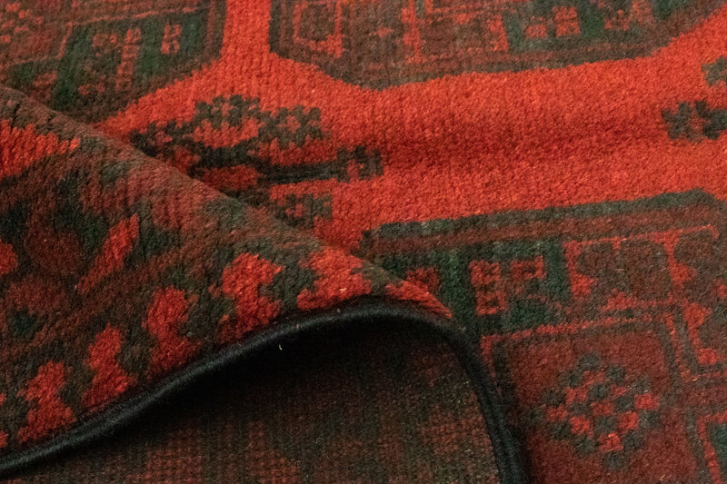 Afghansk matta - Filpa - 200 x 146 cm - röd