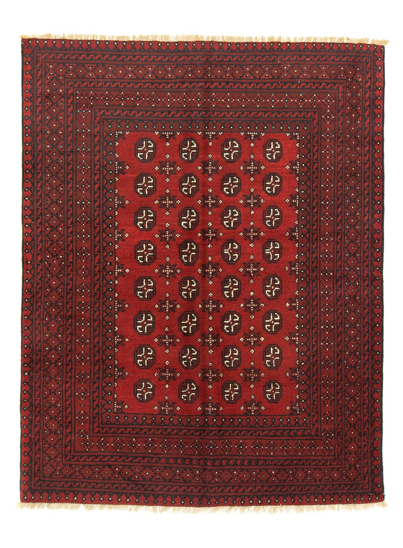 Afghansk matta - Filpa - 193 x 149 cm - röd