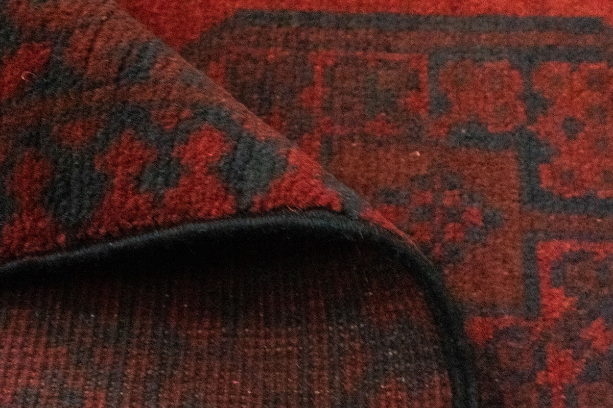 Afghansk matta - Filpa - 203 x 147 cm - röd
