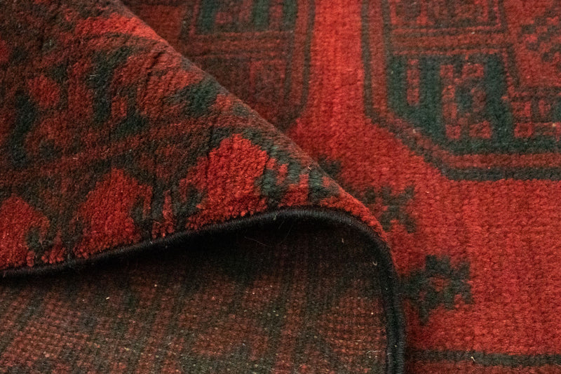 Afghansk matta - Filpa - 193 x 147 cm - röd