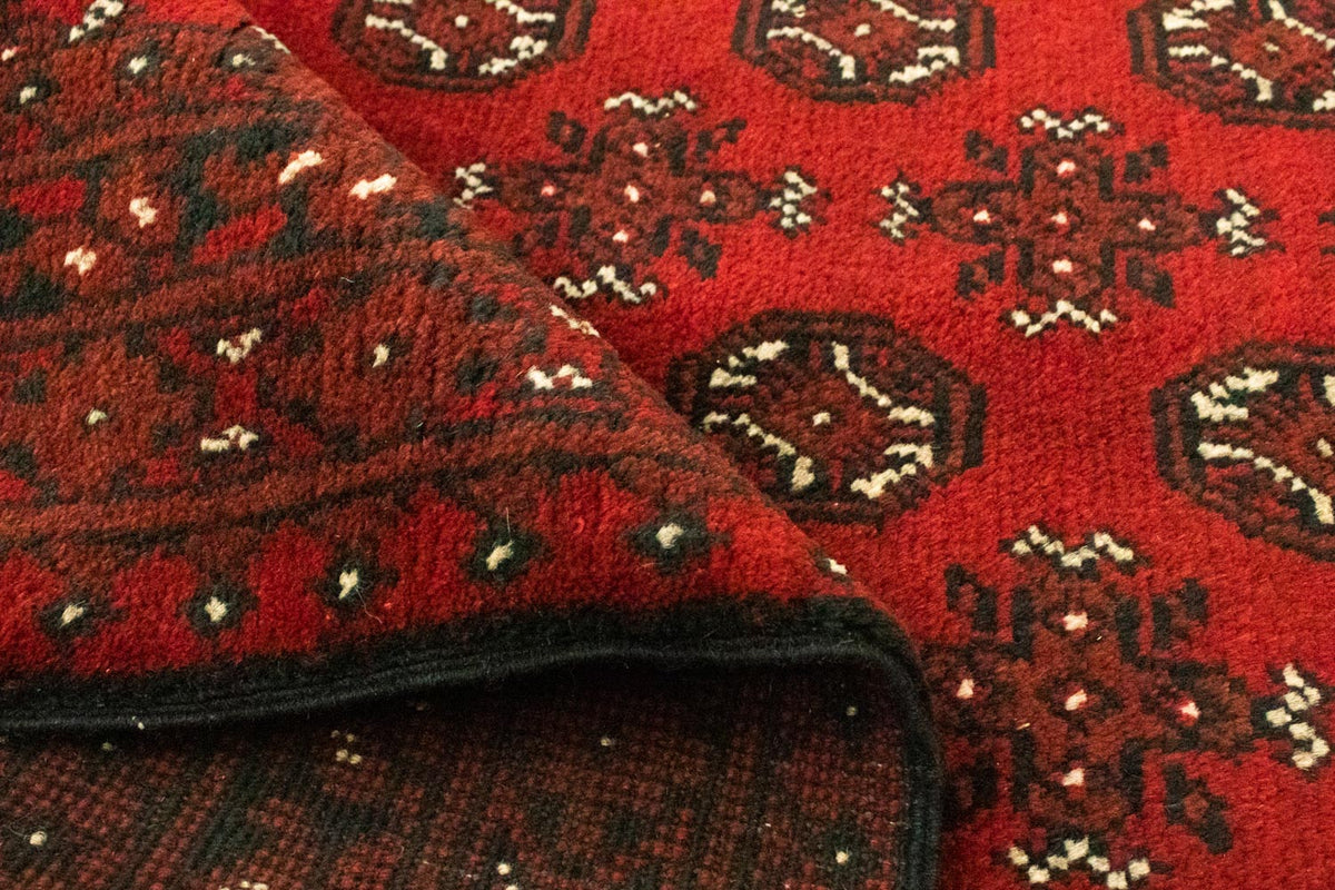 Afghansk matta - Filpa - 192 x 101 cm - röd