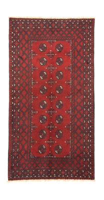 Afghansk matta - Filpa - 192 x 99 cm - röd