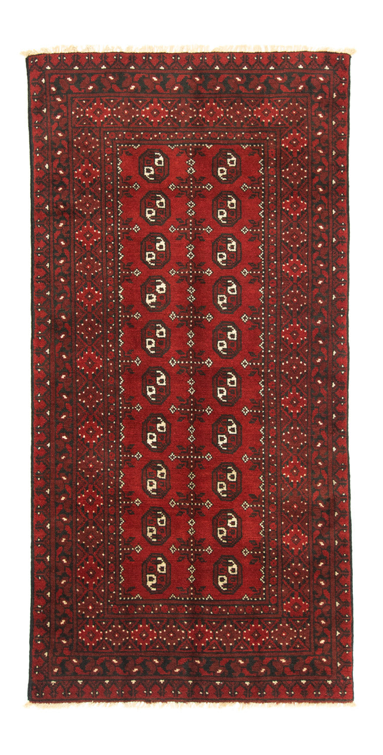 Afghansk matta - Filpa - 195 x 96 cm - röd