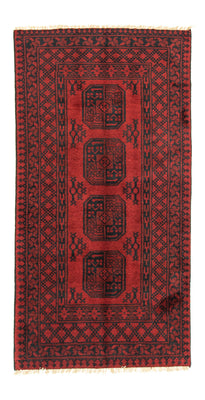 Afghansk matta - Filpa - 198 x 96 cm - röd