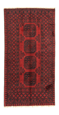 Afghansk matta - Filpa - 198 x 96 cm - röd