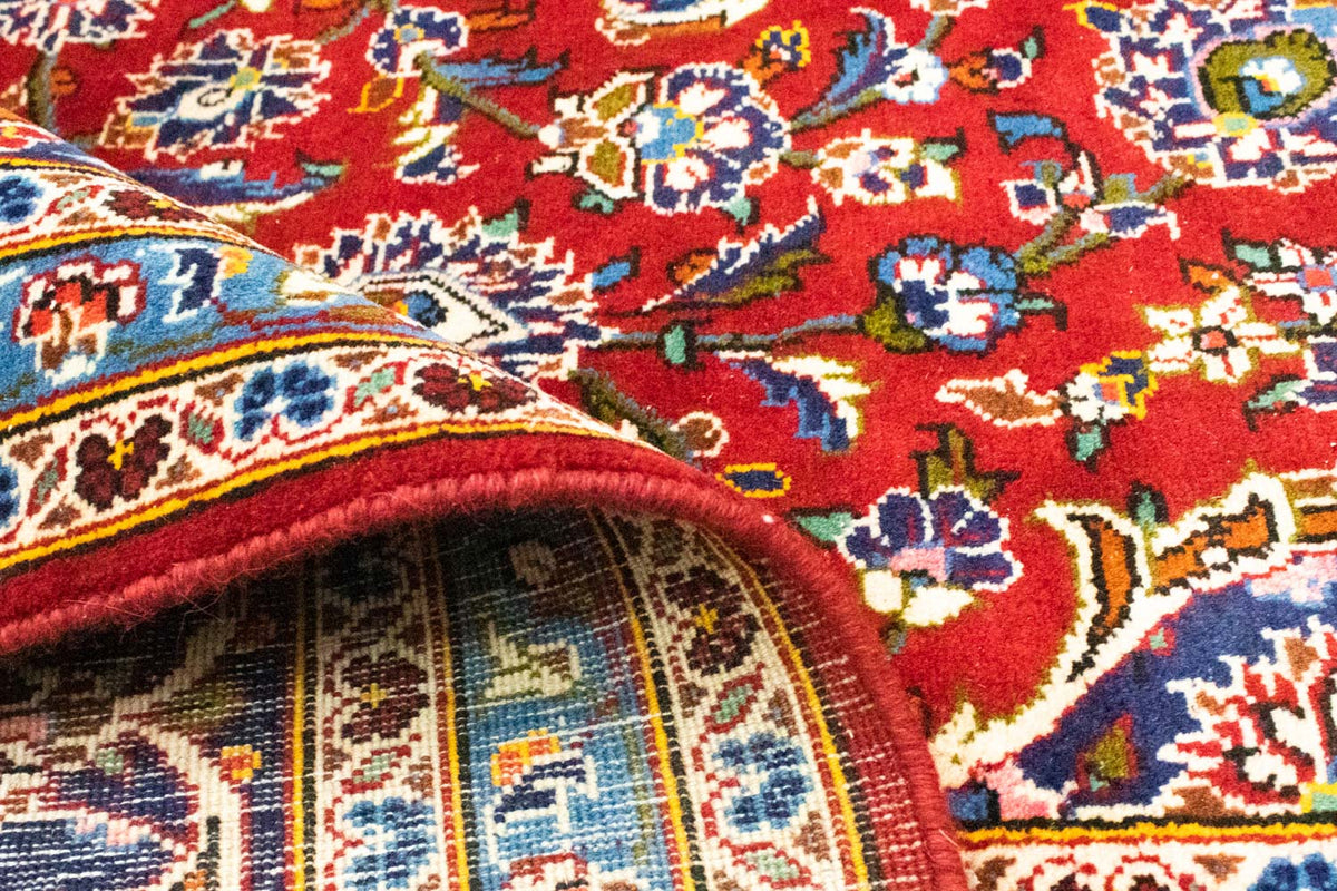 Persiska mattor - Keshan - 362 x 251 cm - mörkröd