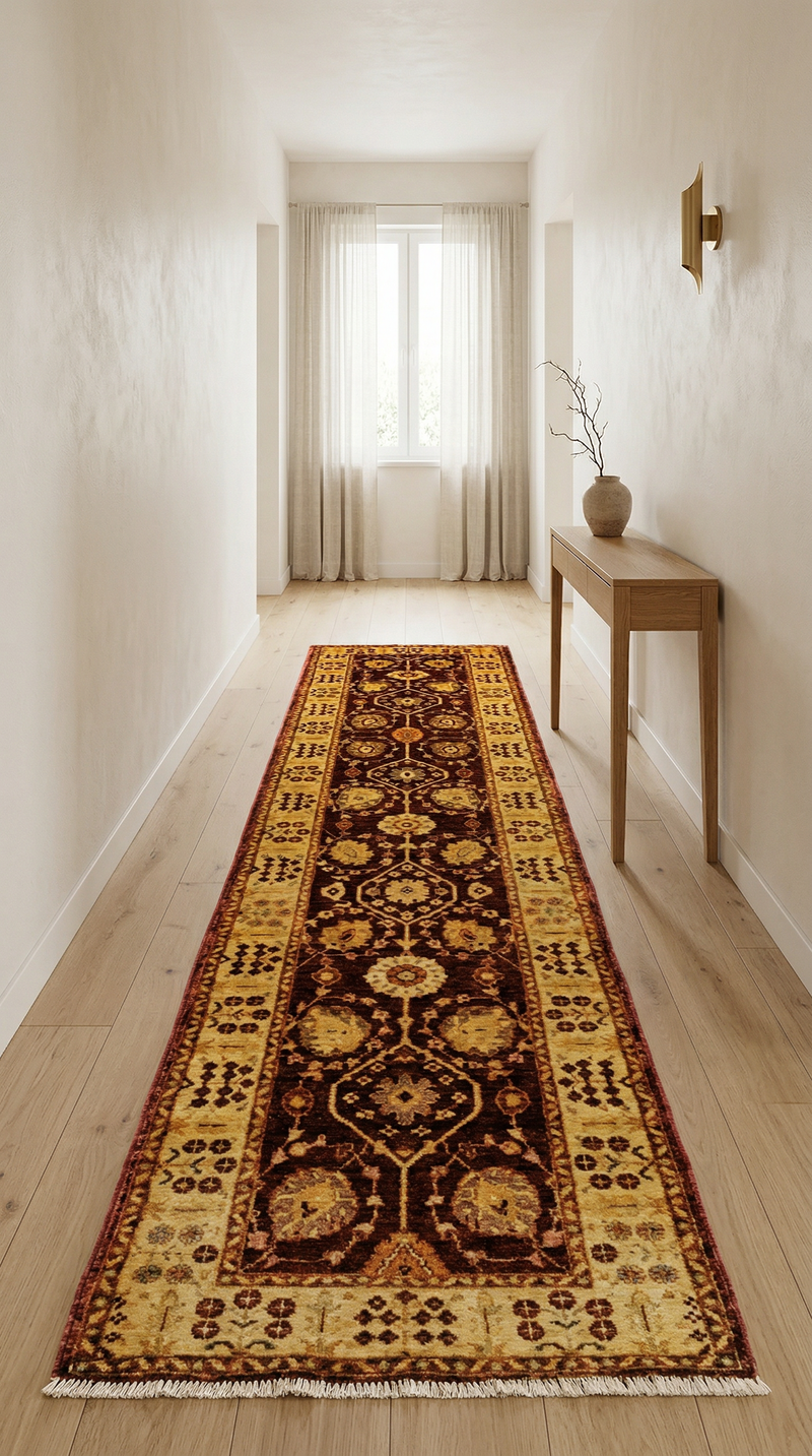 Runner Ziegler Carpet - 347 x 81 cm - mörkbrun