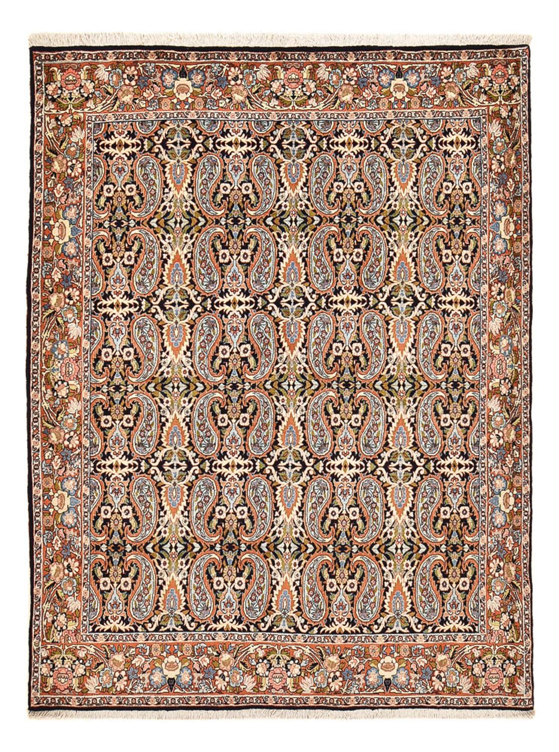 Persisk matta - Bijar - 226 x 169 cm - ljus mocca
