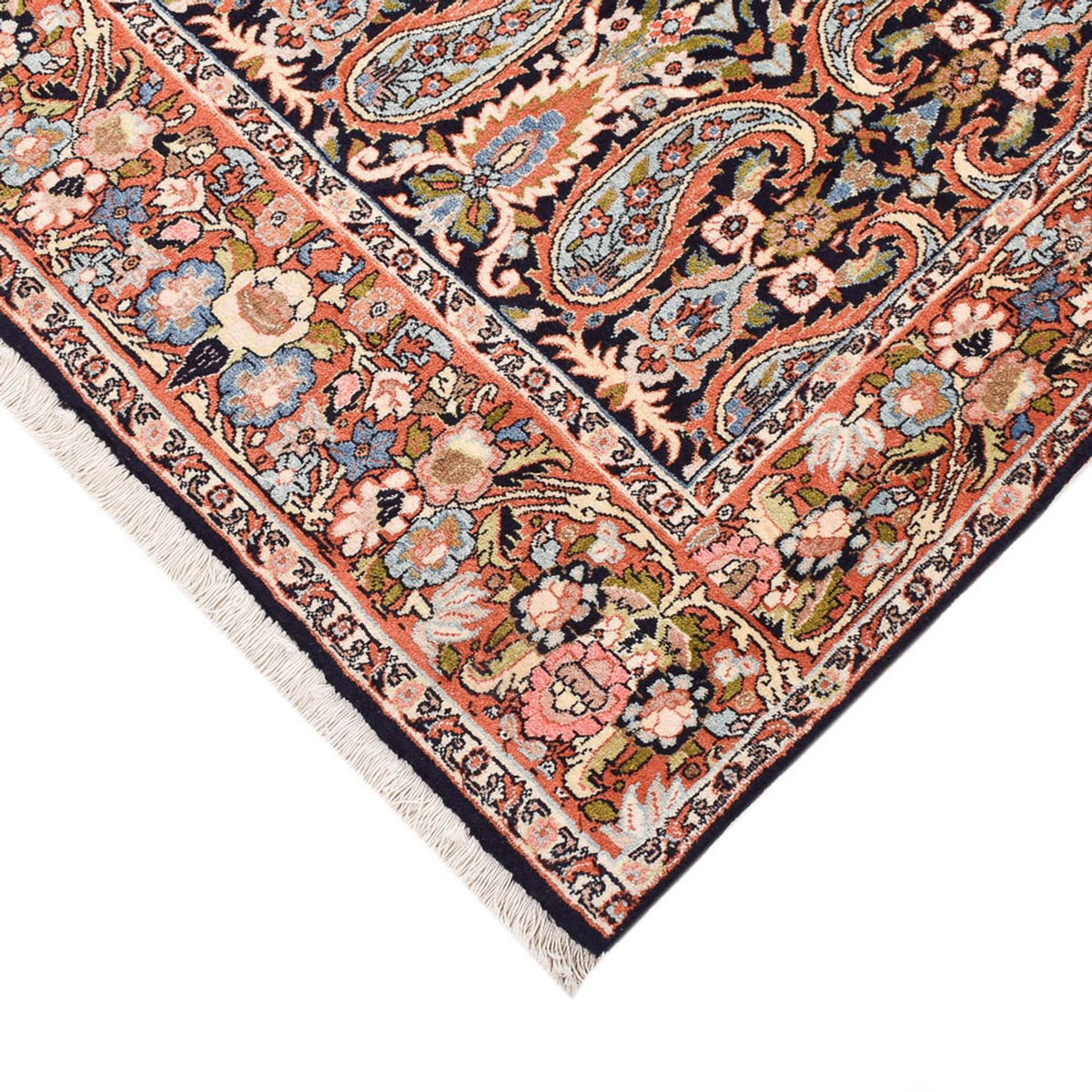 Persisk matta - Bijar - 226 x 169 cm - ljus mocca