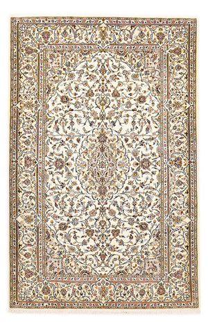 Persiska mattor - Keshan - Kungliga - 208 x 135 cm - grädde