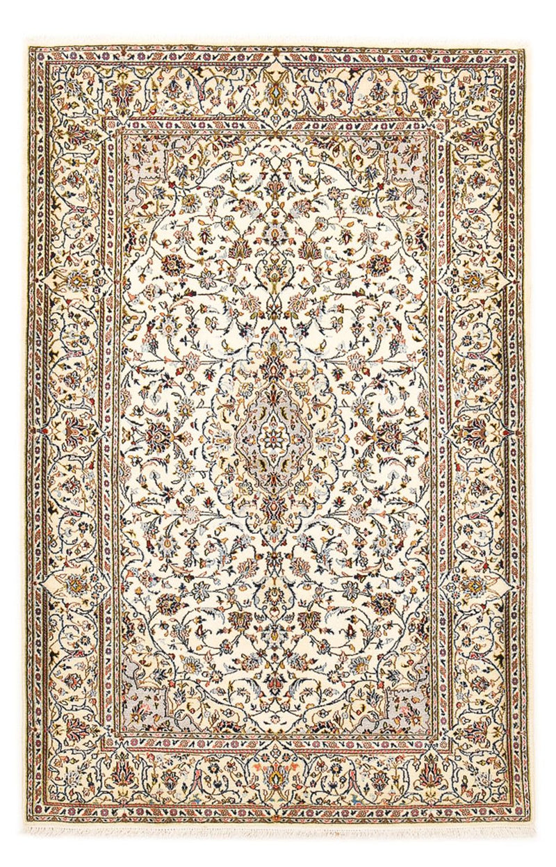 Persiska mattor - Keshan - Kungliga - 208 x 135 cm - grädde