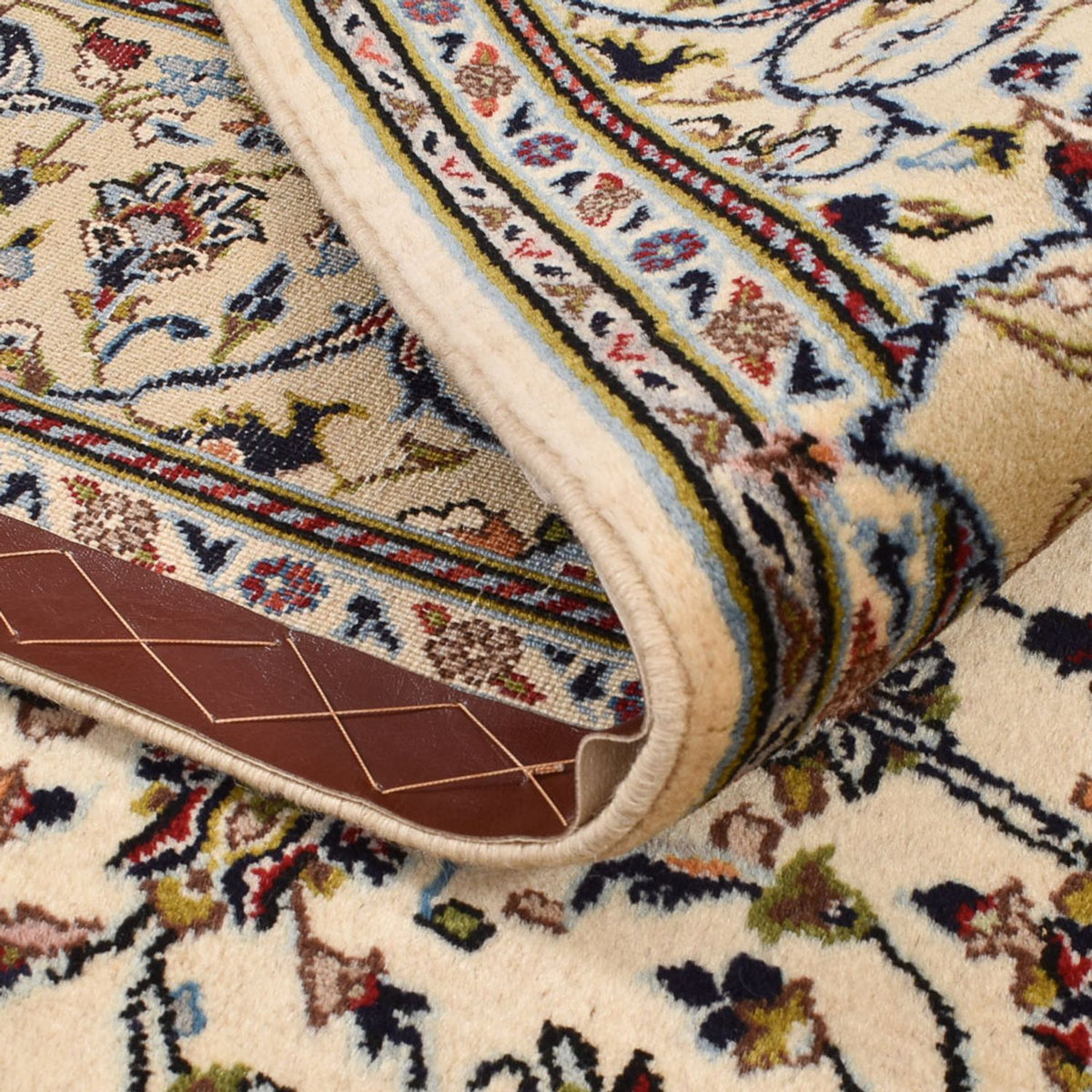 Persiska mattor - Keshan - Kungliga - 208 x 135 cm - grädde