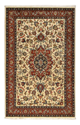 Persisk matta - Ghom - Kunglig - 202 x 131 cm - ljusbeige